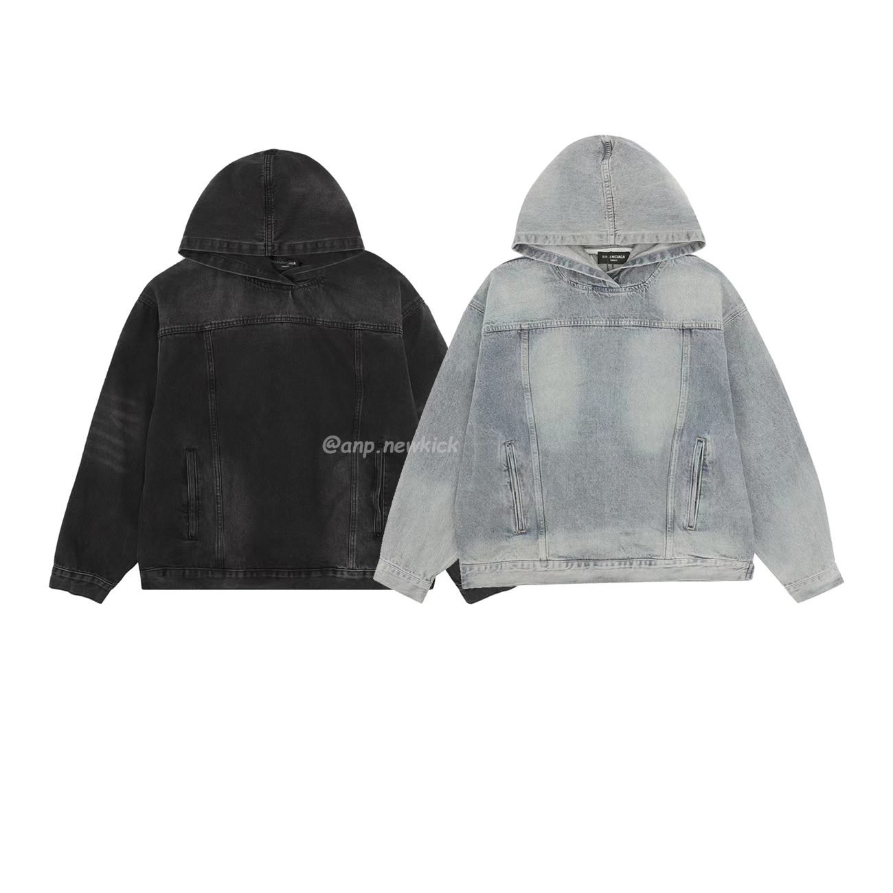 Balenciaga Hooded Denim Hoodie (1) - www.newkick.vip